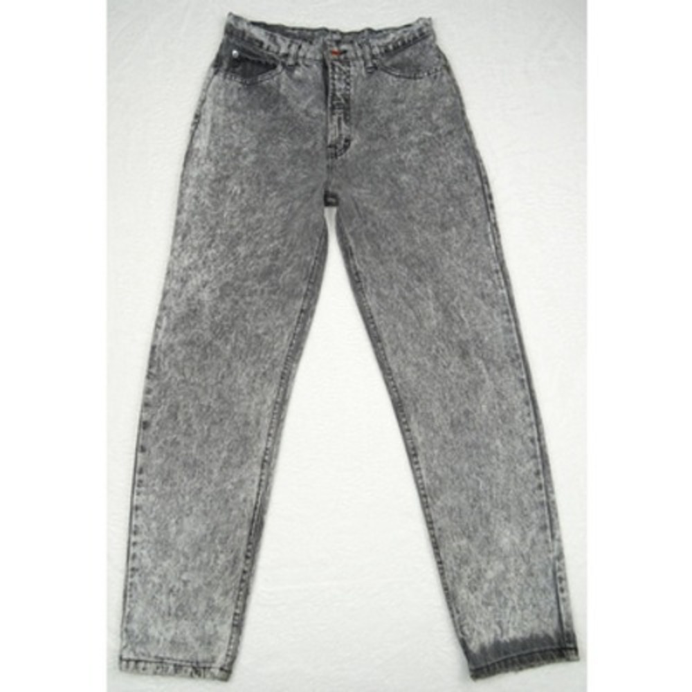 Vintage Brittania Jeans Womens Size 13 Gray Acid Wash High‎ Rise Comfort USA